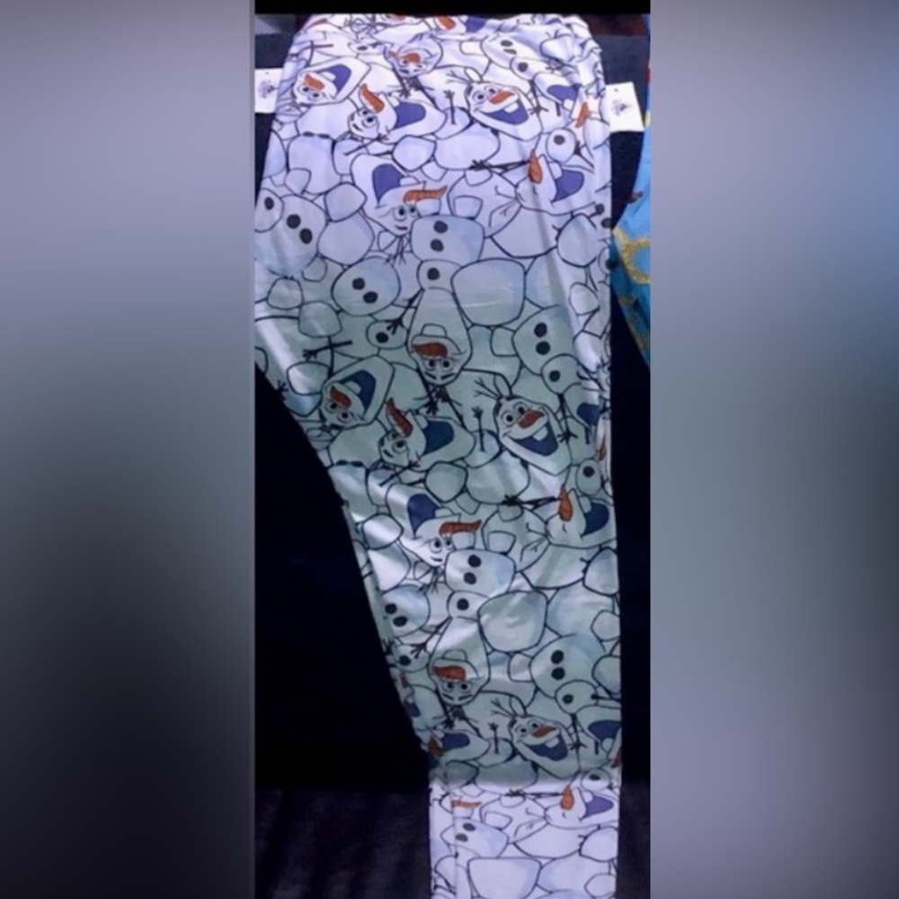 Disney Parks Leggings Olaf Snowman Design